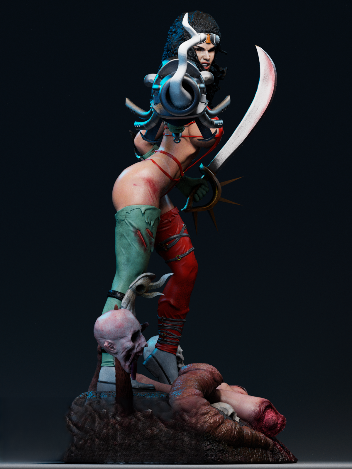 0124 Julie Strain - Heavy Metal 2000 (1503) - STL 3D Print Files