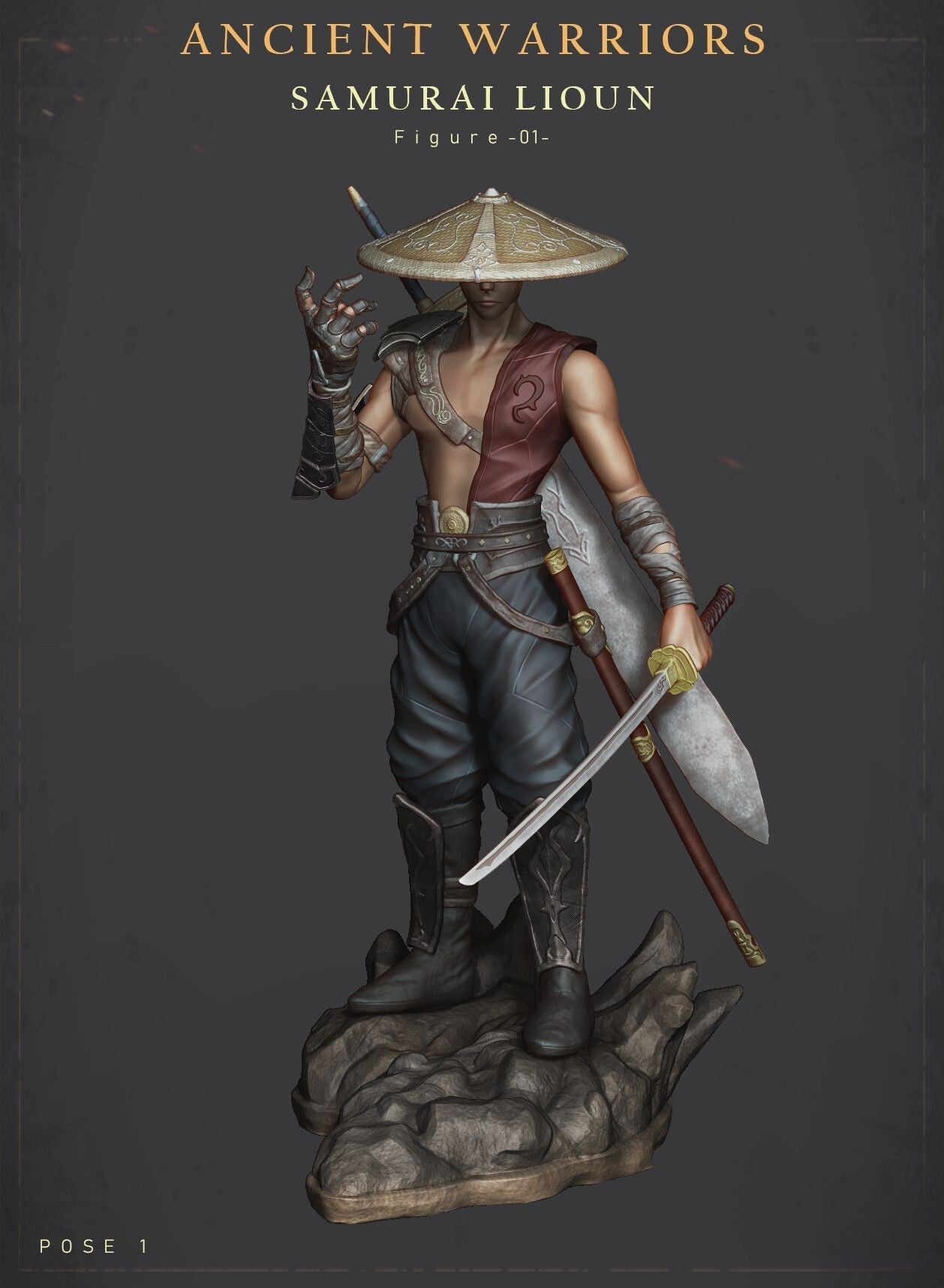0678 Ancient Warriors with Dragon - STL 3D Print Files