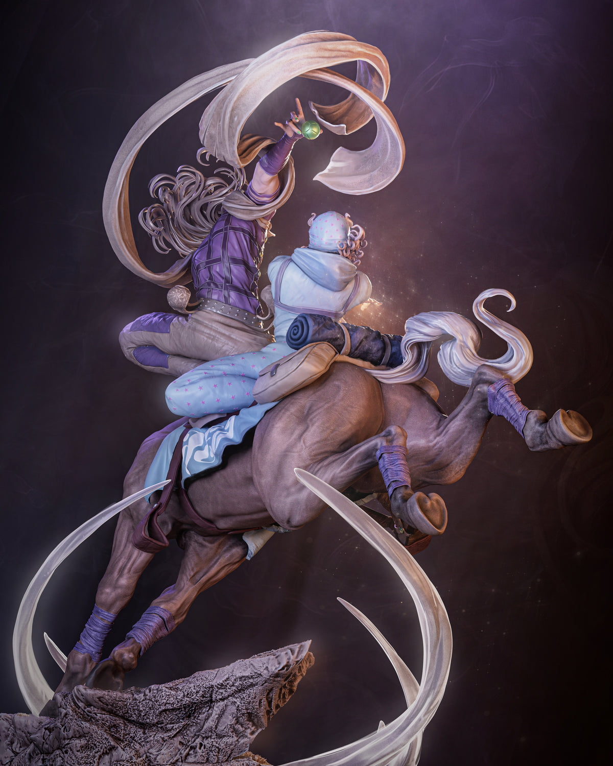 2102 JohnnyJoestar&GyroZeppeli_JoJo's Bizarre Adventure - STL 3D Print Files