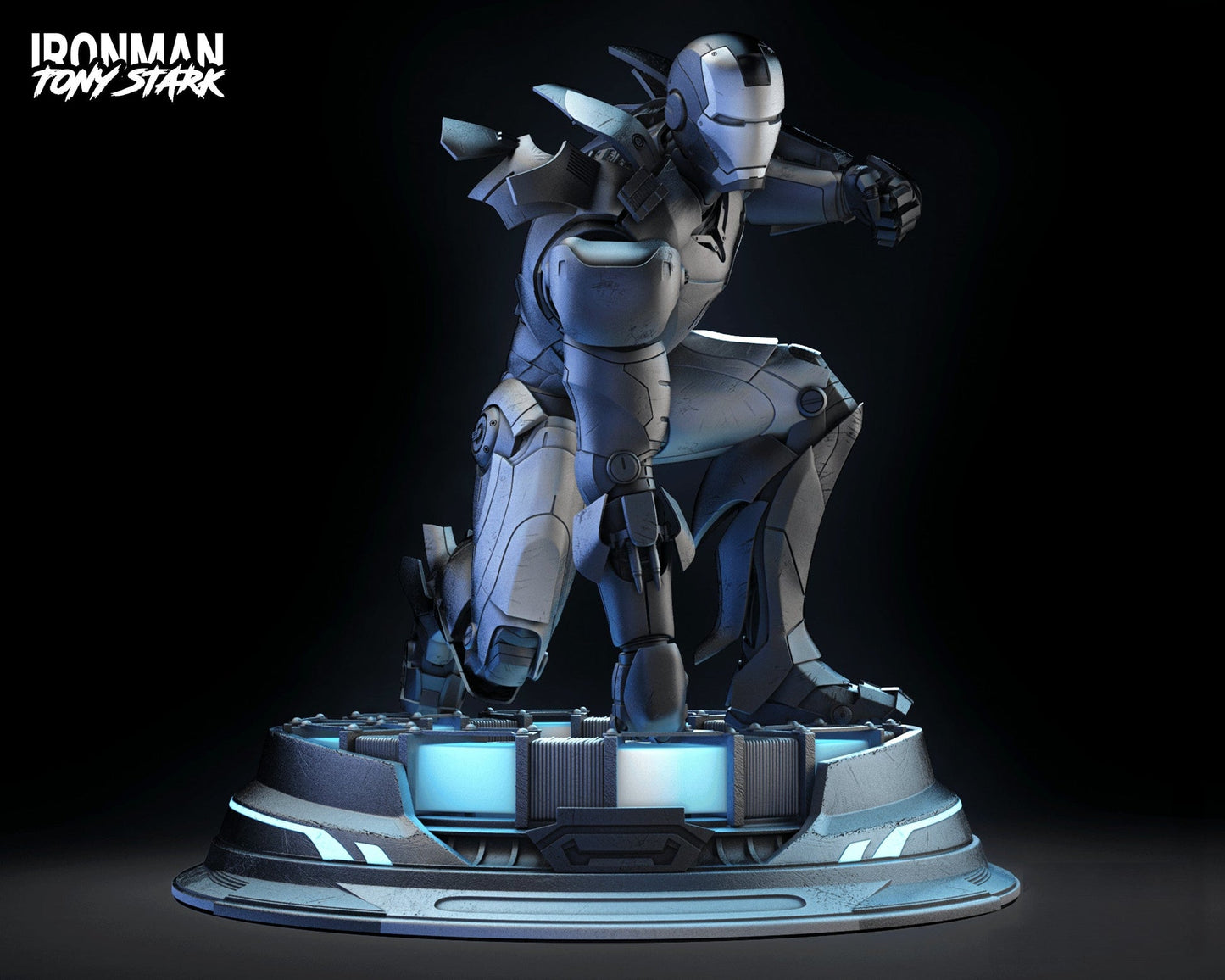 0757 Iron Man Landing Pose - Marvel Comics - STL 3D Print Files