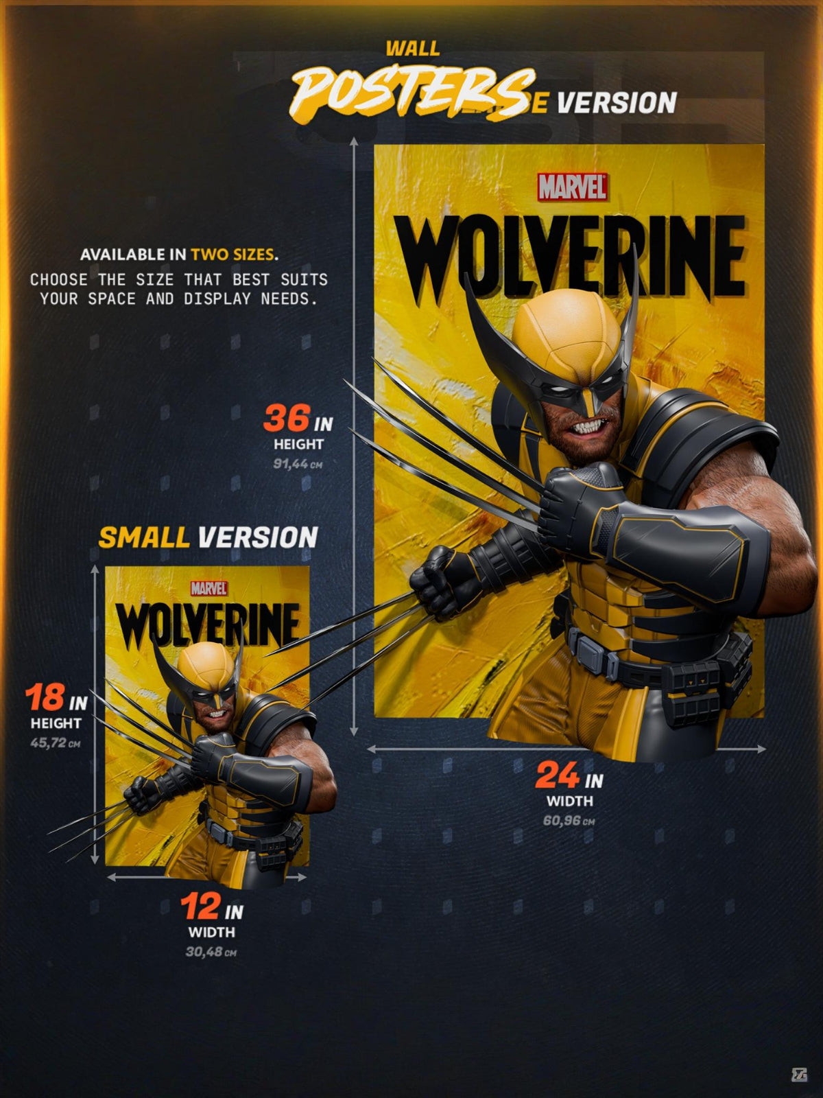 1771 Wolverine PS5 Poster - STL 3D Print Files