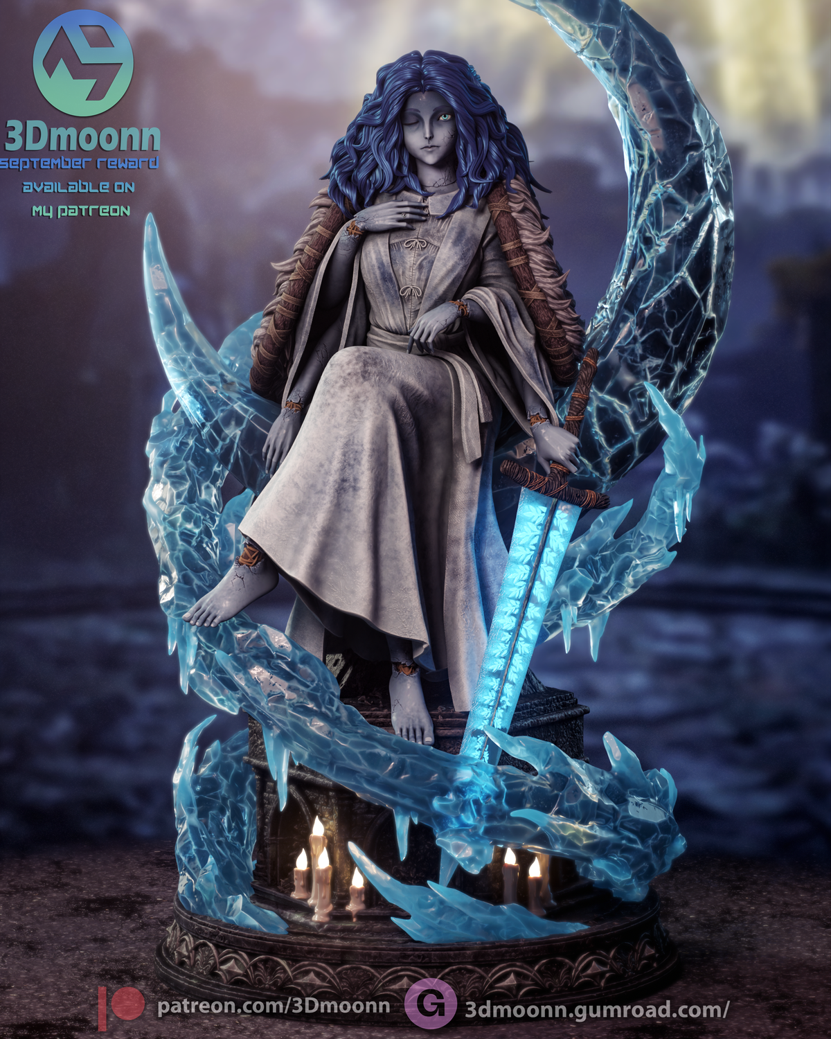 2053 Ranni the Witch_Elden Ring - STL 3D Print Files