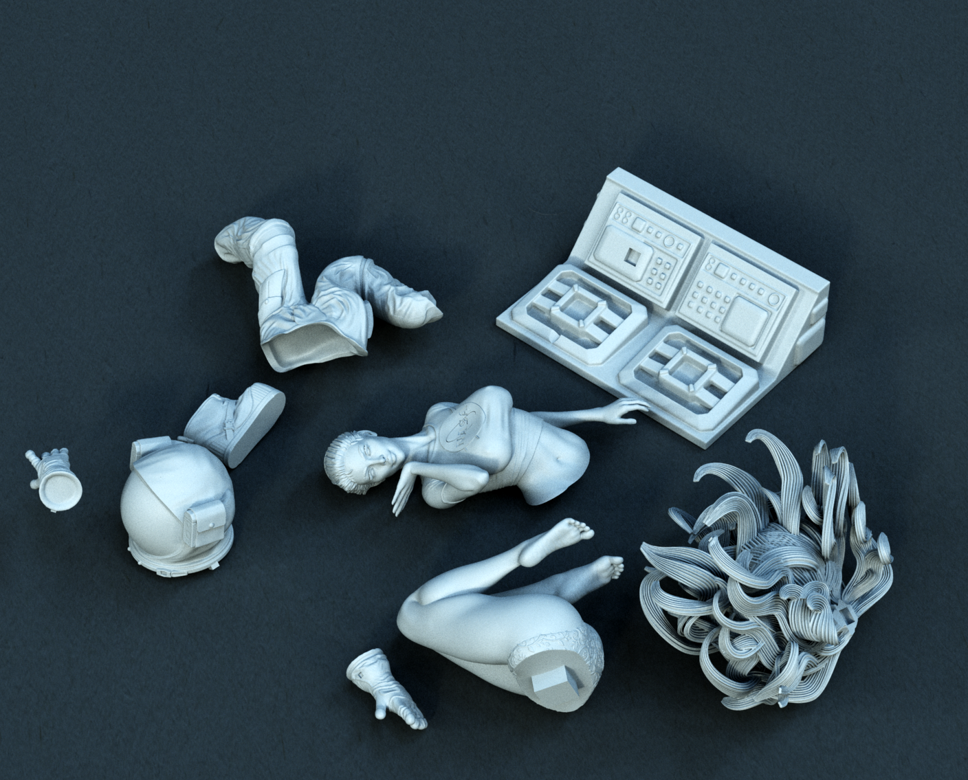 1065 Astronaut Girl - STL 3D Print Files