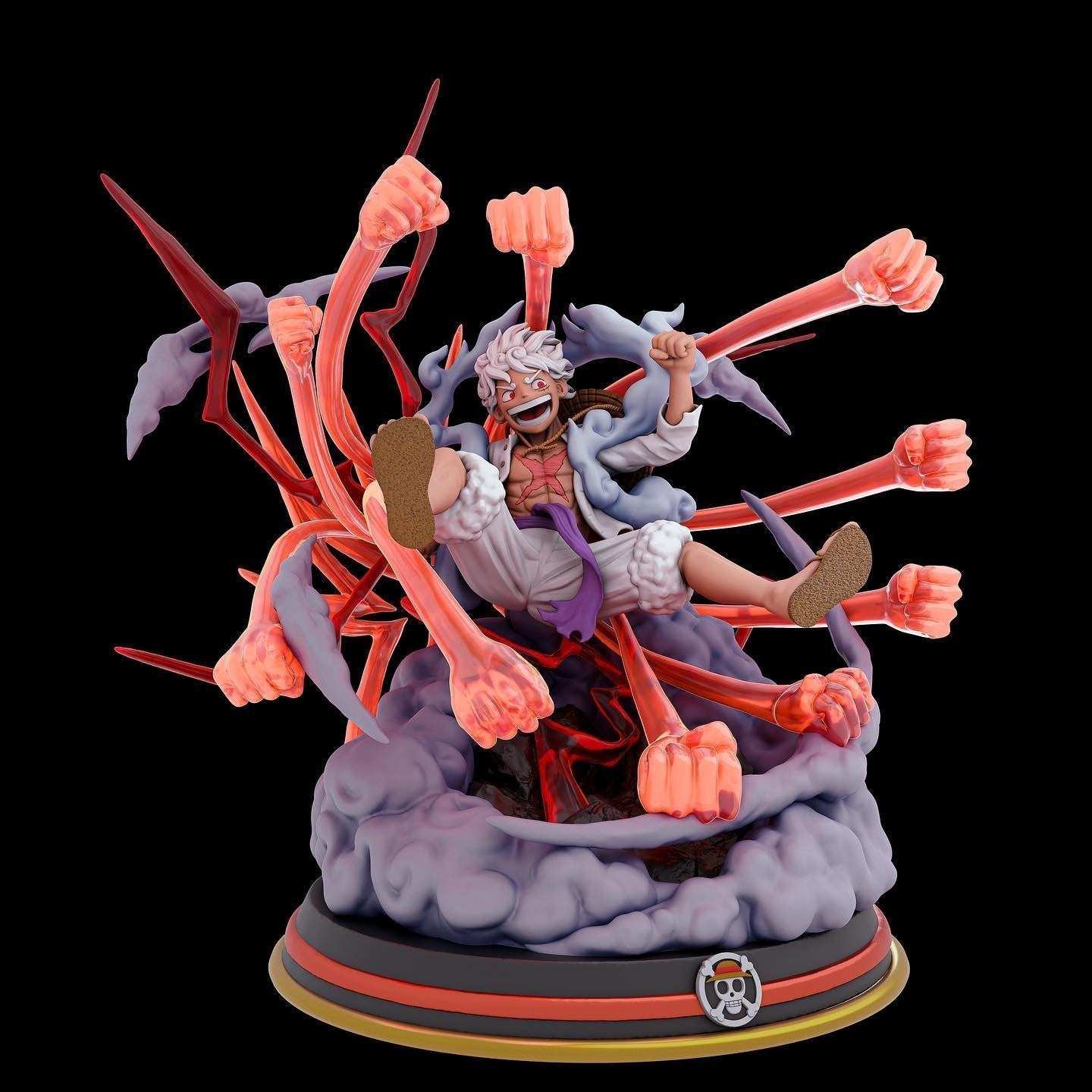 0127 Luffy Gear 5 - One Piece (1525) - STL 3D Print Files