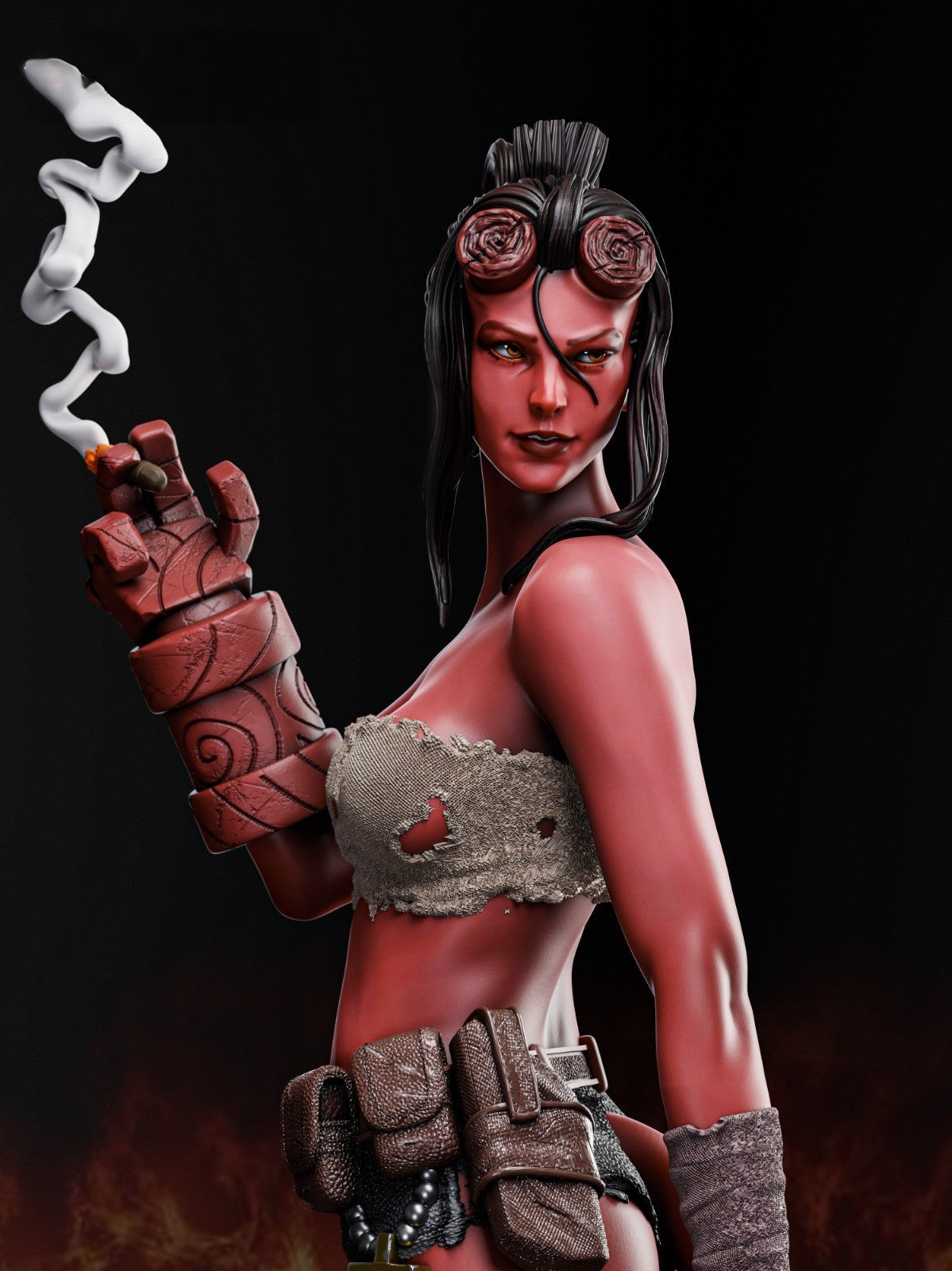 0427 Hellgirl (1458) - STL 3D Print Files