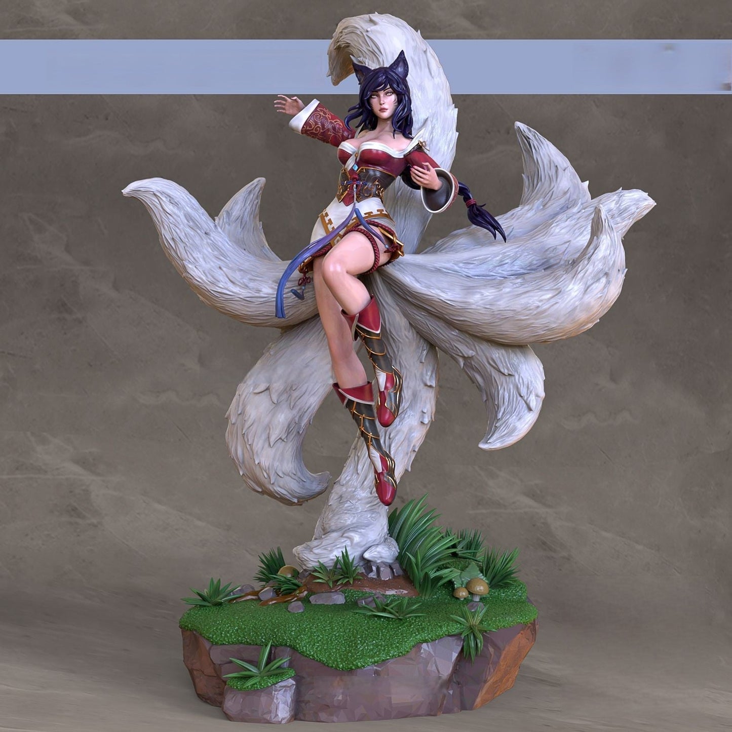 0724 Ahri Nine tailed Fox NSFW - League of Legends - STL 3D Print Files