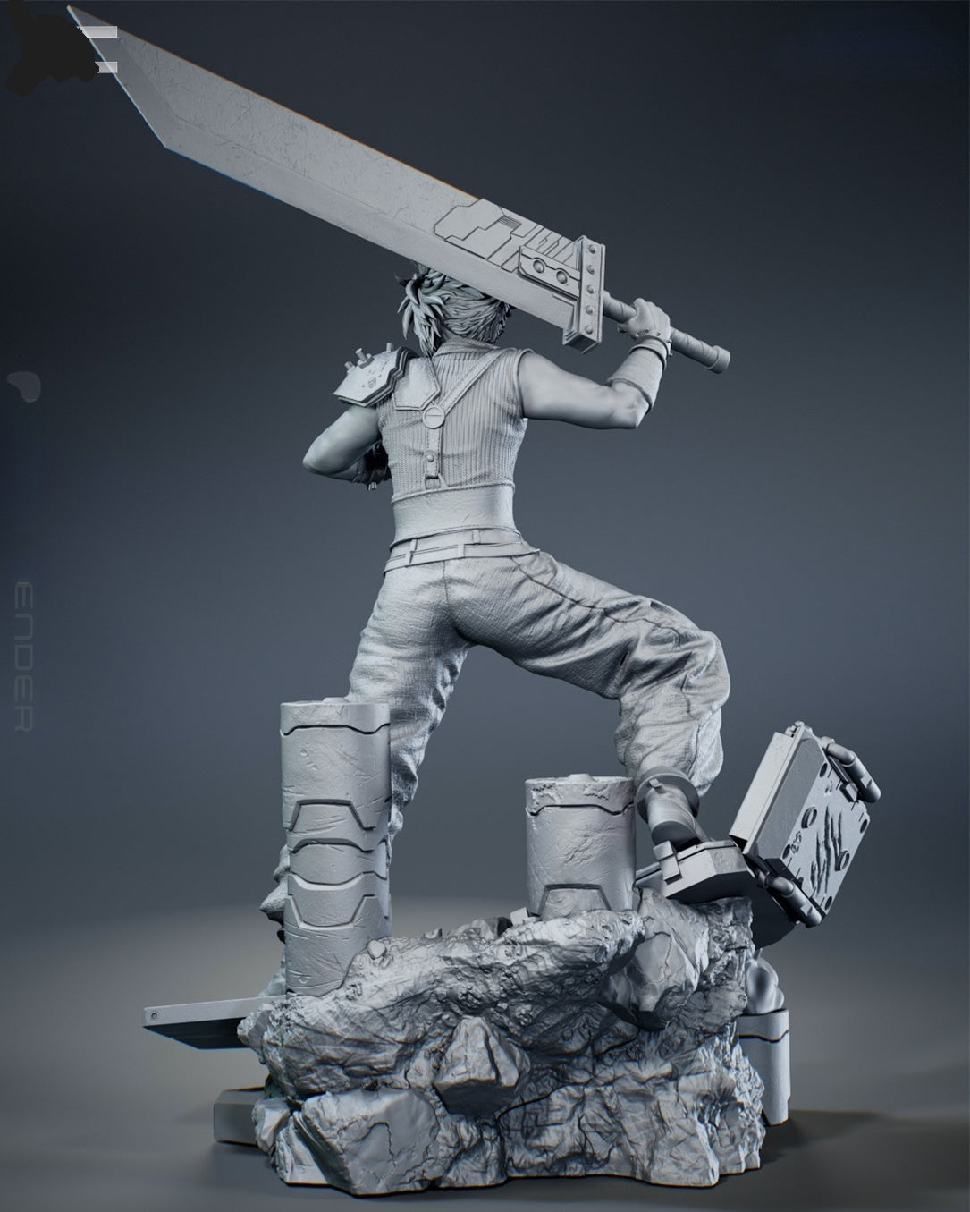 1622 Cloud Strife_Final Fantasy VII - STL 3D Print Files