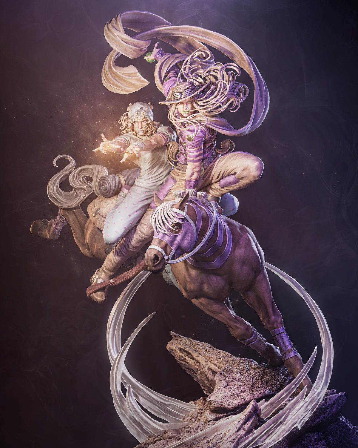 2102 JohnnyJoestar&GyroZeppeli_JoJo's Bizarre Adventure - STL 3D Print Files