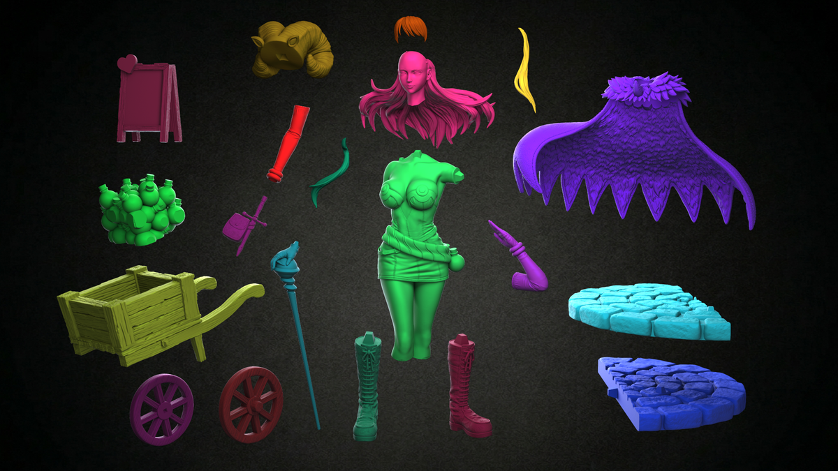 2068 Lady Alchemist - STL 3D Print Files
