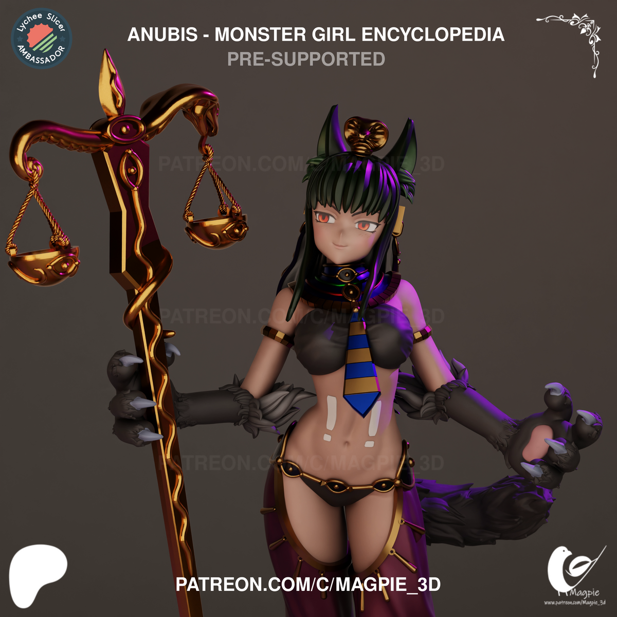 2076 Anubis_Monster Girl Encyclopedia NSFW - STL 3D Print Files