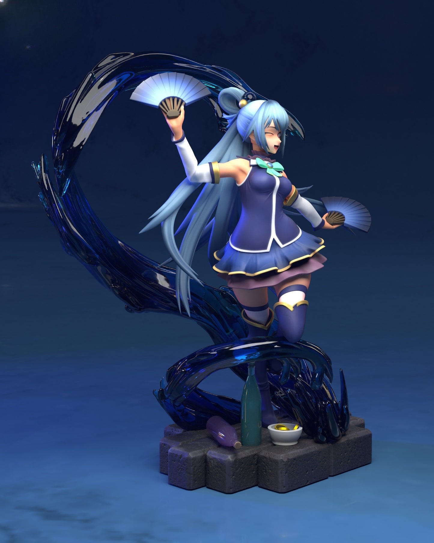 1136 Aqua_KonoSuba - STL 3D Print Files