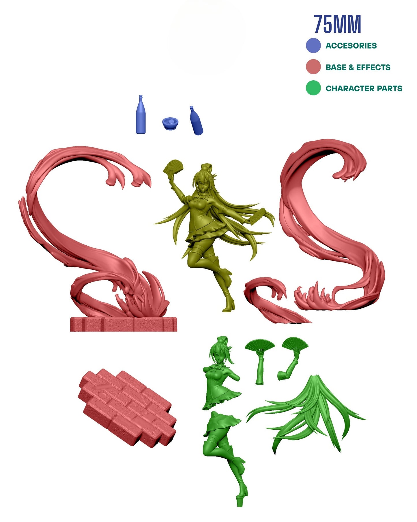 1136 Aqua_KonoSuba - STL 3D Print Files