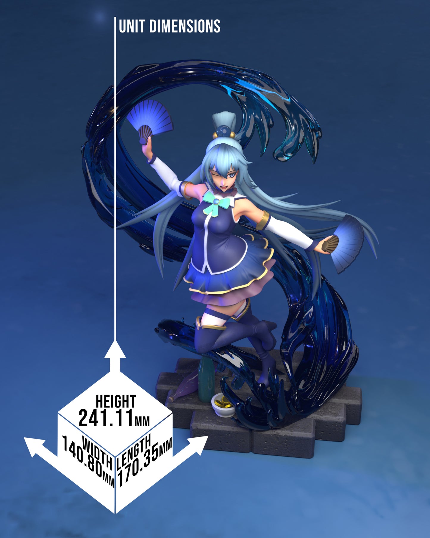 1136 Aqua_KonoSuba - STL 3D Print Files
