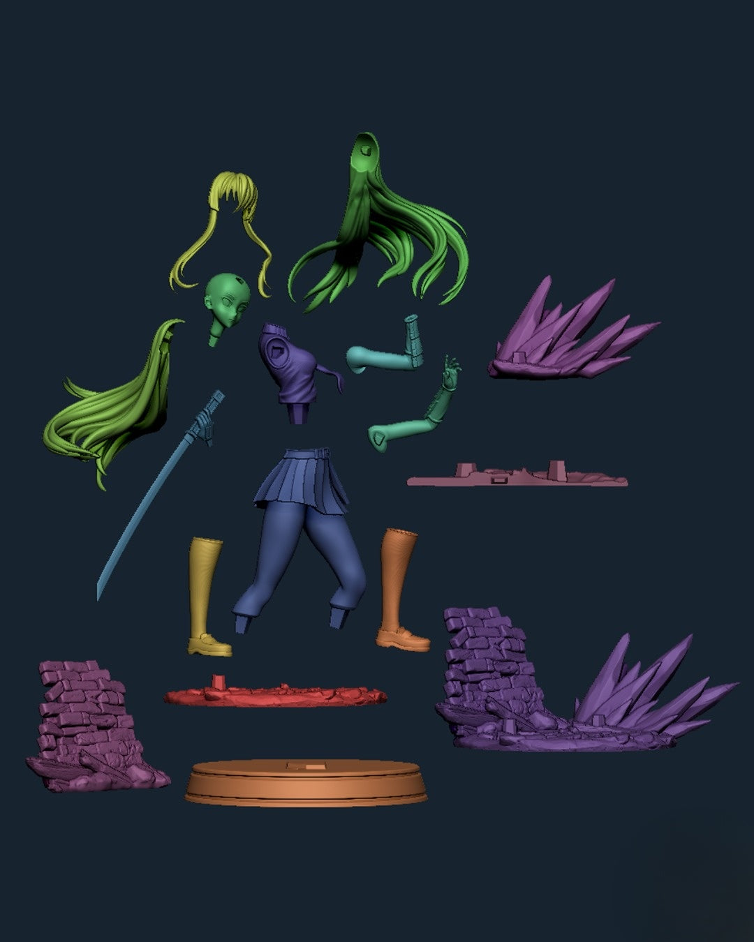 0768 Akame Ga kill - STL 3D Print Files