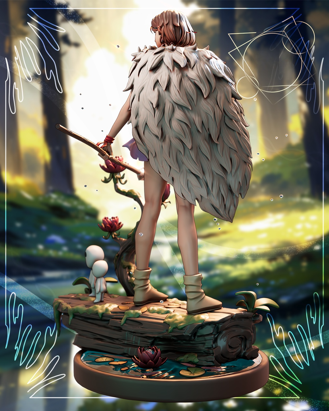 1797 San_Princess Mononoke - STL 3D Print Files