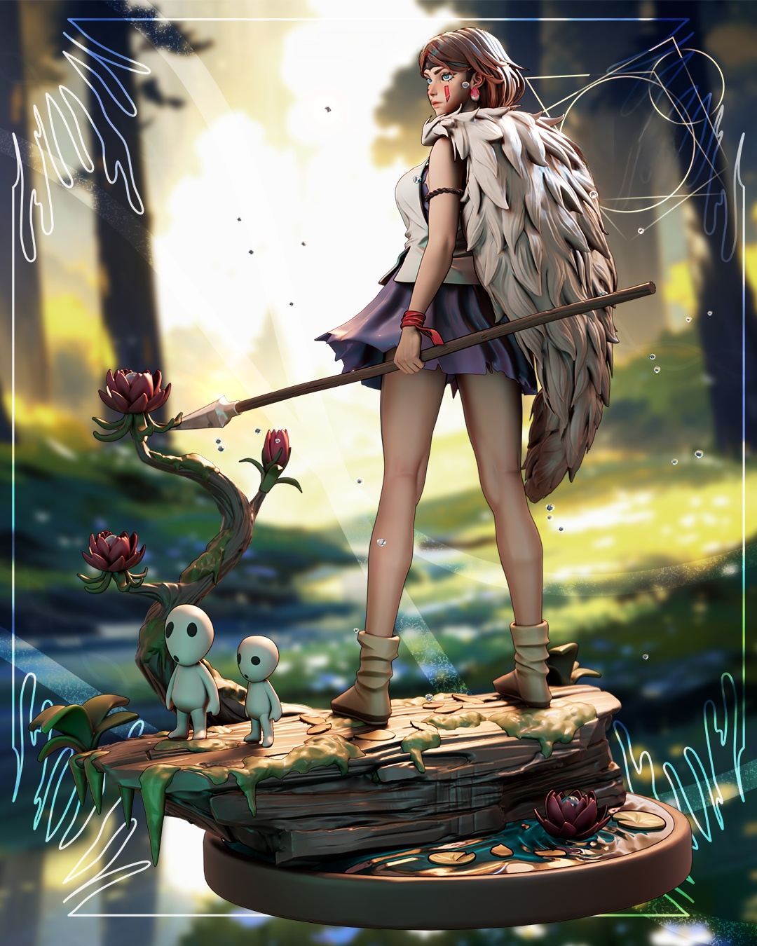 1797 San_Princess Mononoke - STL 3D Print Files