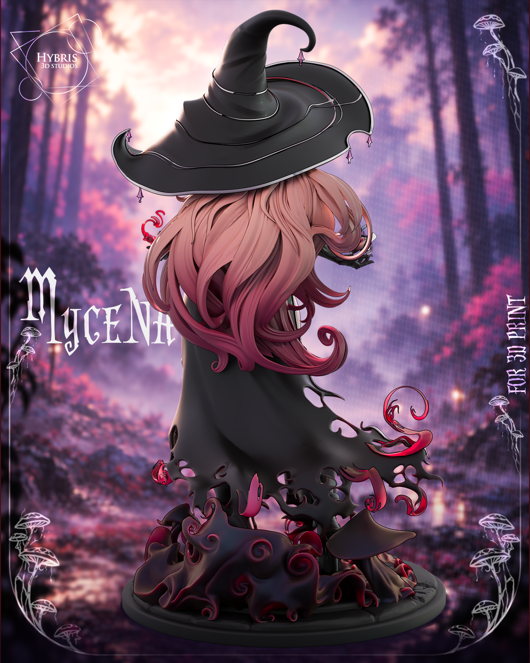 2134 Mycena_Lanternwood Witch - STL 3D Print Files