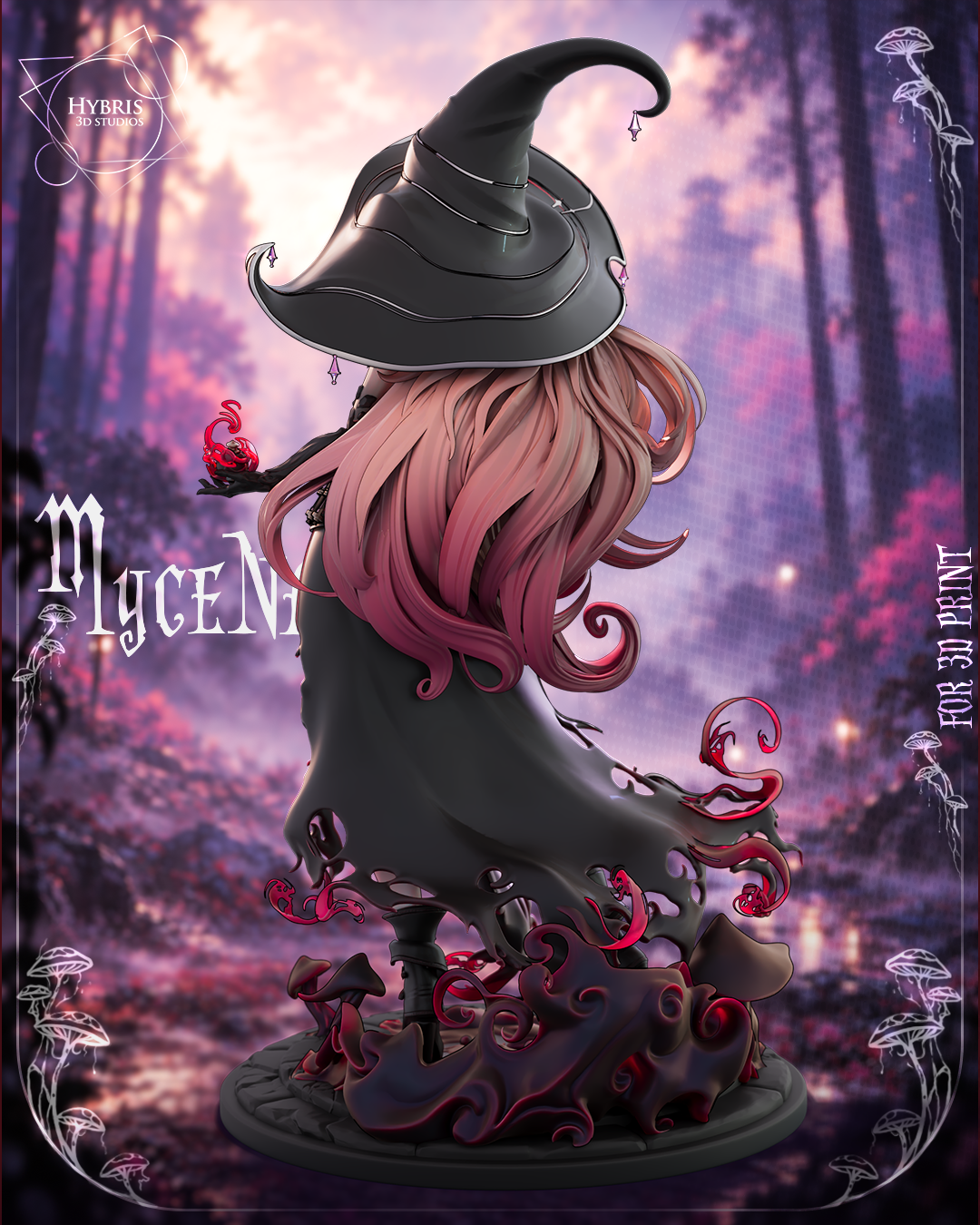 2134 Mycena_Lanternwood Witch - STL 3D Print Files
