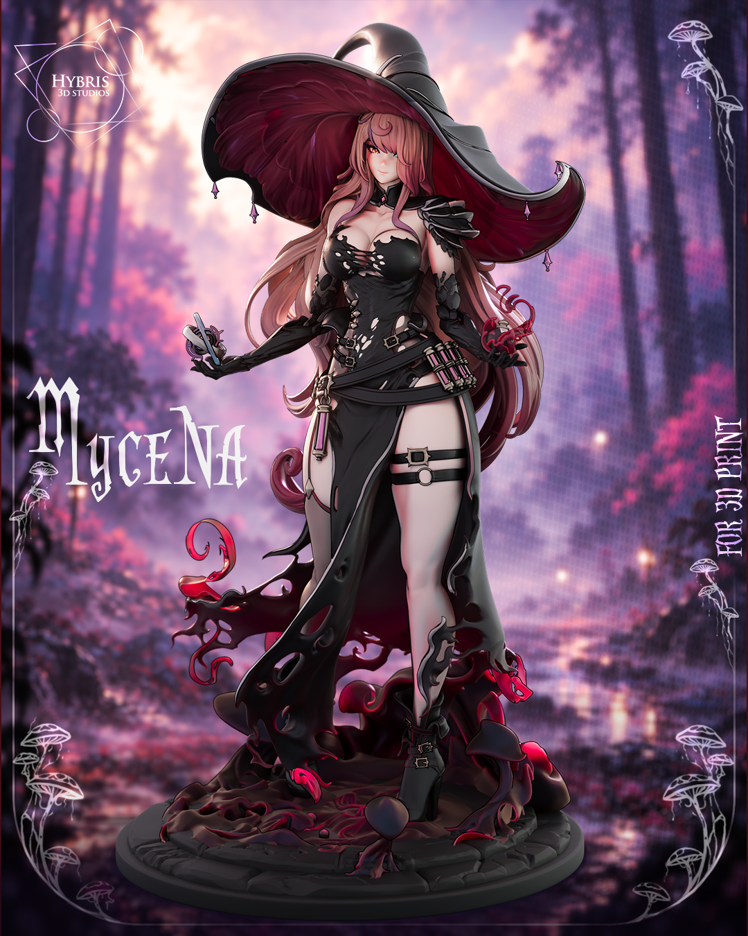 2134 Mycena_Lanternwood Witch - STL 3D Print Files