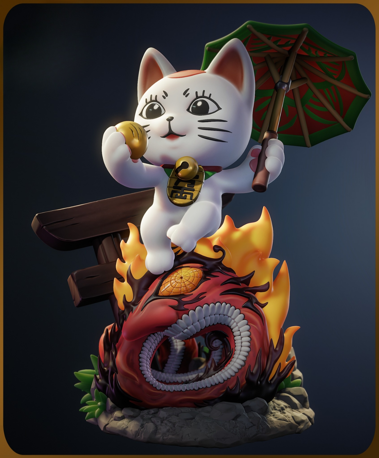 0057 Turbo Granny Cat - Dandadan - STL 3D Print Files