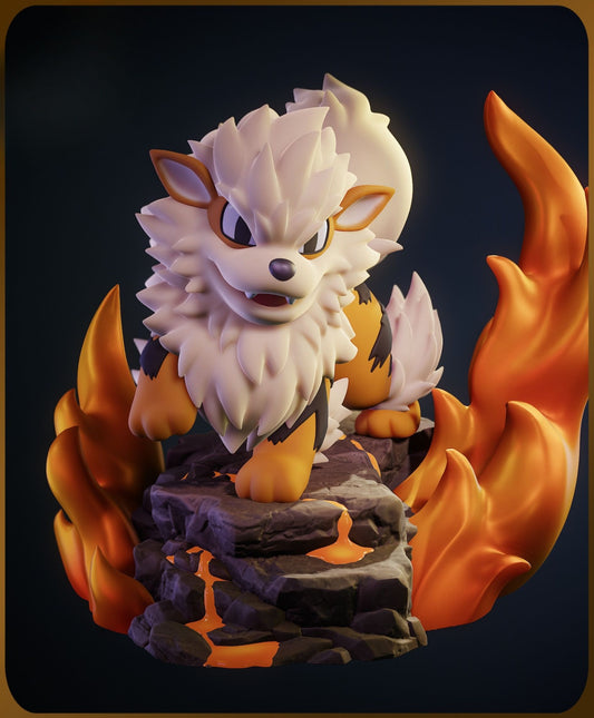 0293 Chibi Arcanine Pokemon - STL 3D Print Files