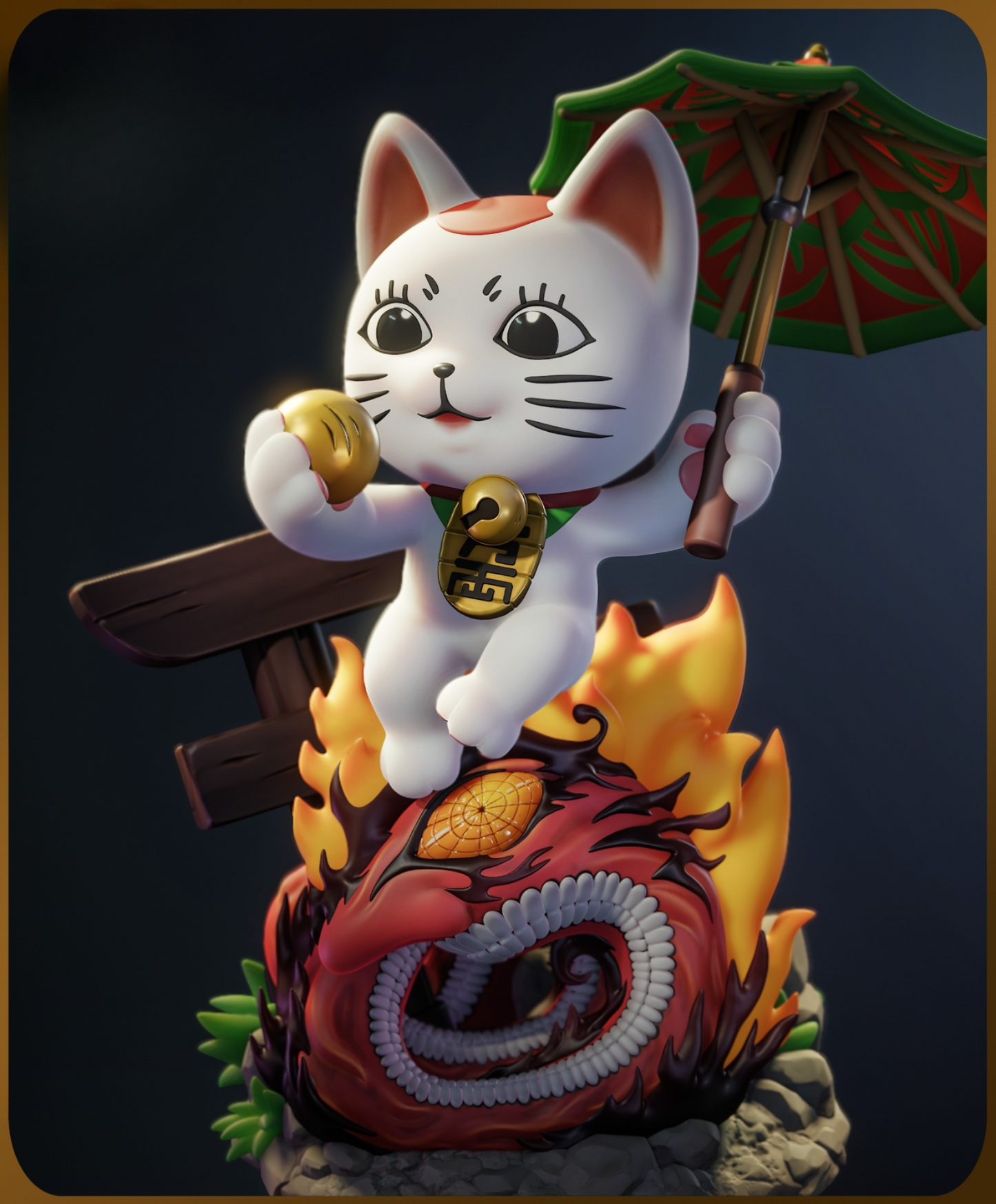 0057 Turbo Granny Cat - Dandadan - STL 3D Print Files
