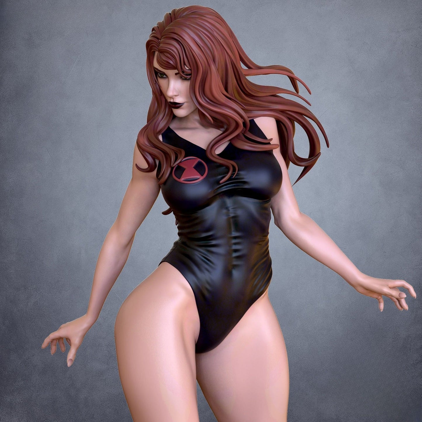 0554 Black Widow Swimsuit NSFW (4028) - STL 3D Print Files