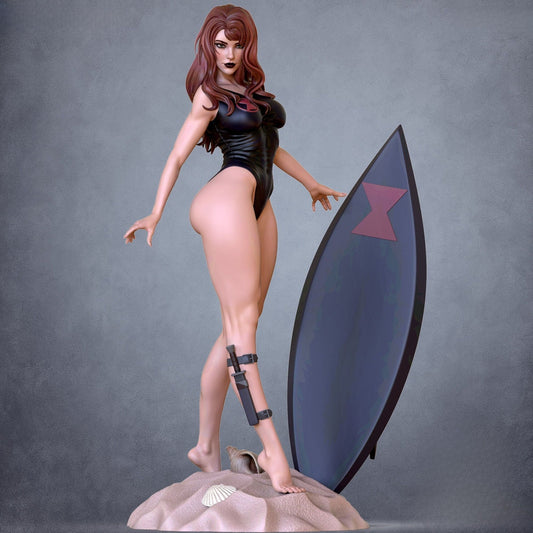 0554 Black Widow Swimsuit NSFW (4028) - STL 3D Print Files