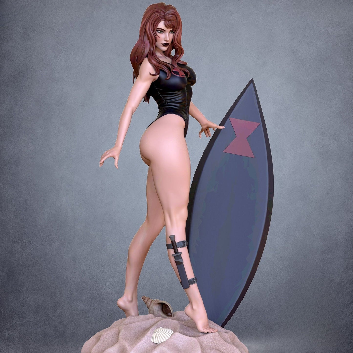 0554 Black Widow Swimsuit NSFW (4028) - STL 3D Print Files