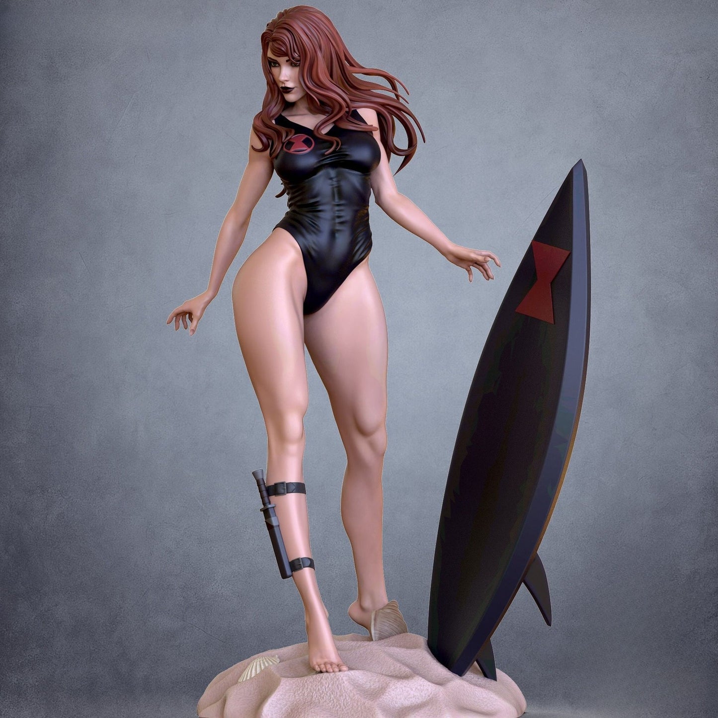 0554 Black Widow Swimsuit NSFW (4028) - STL 3D Print Files