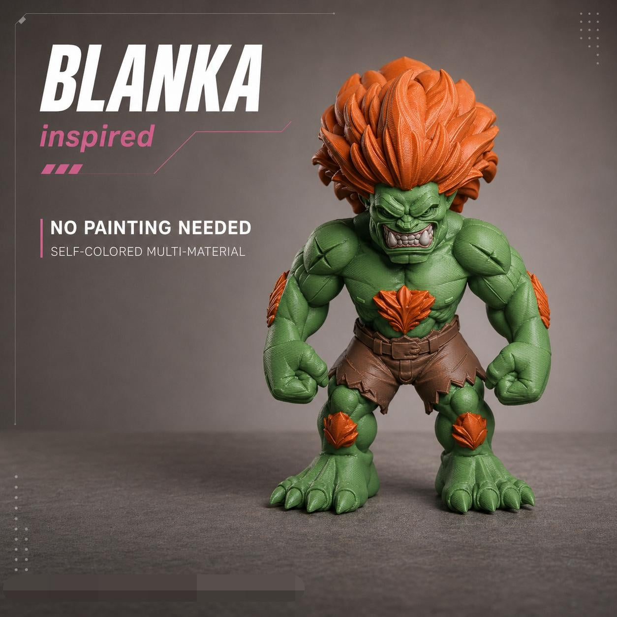 1534 BLANKA_Street Fighter - STL 3D Print Files