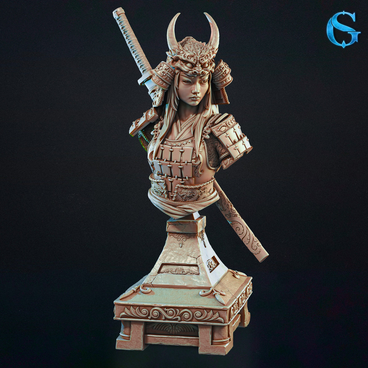 1774 Lady Aiko_Samurai Fighter Mini - STL 3D Print Files