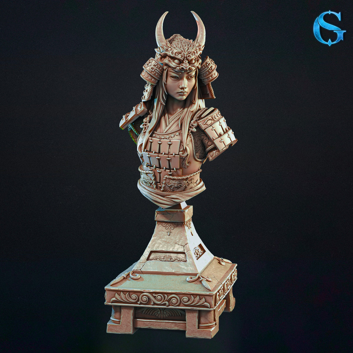 1774 Lady Aiko_Samurai Fighter Mini - STL 3D Print Files
