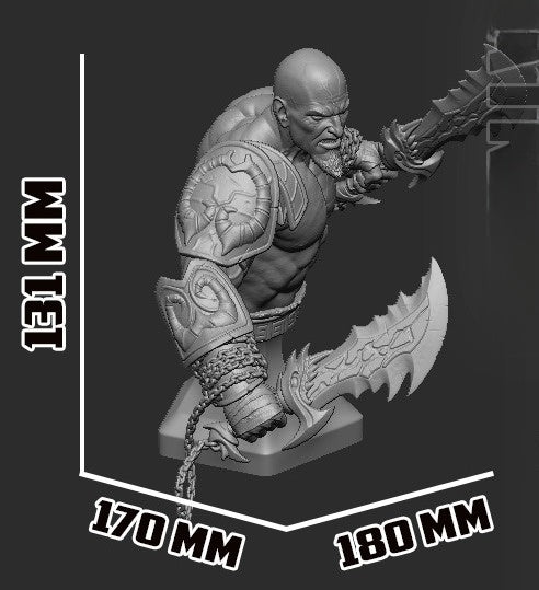 1229 Kratos_God of War 3 - STL 3D Print File