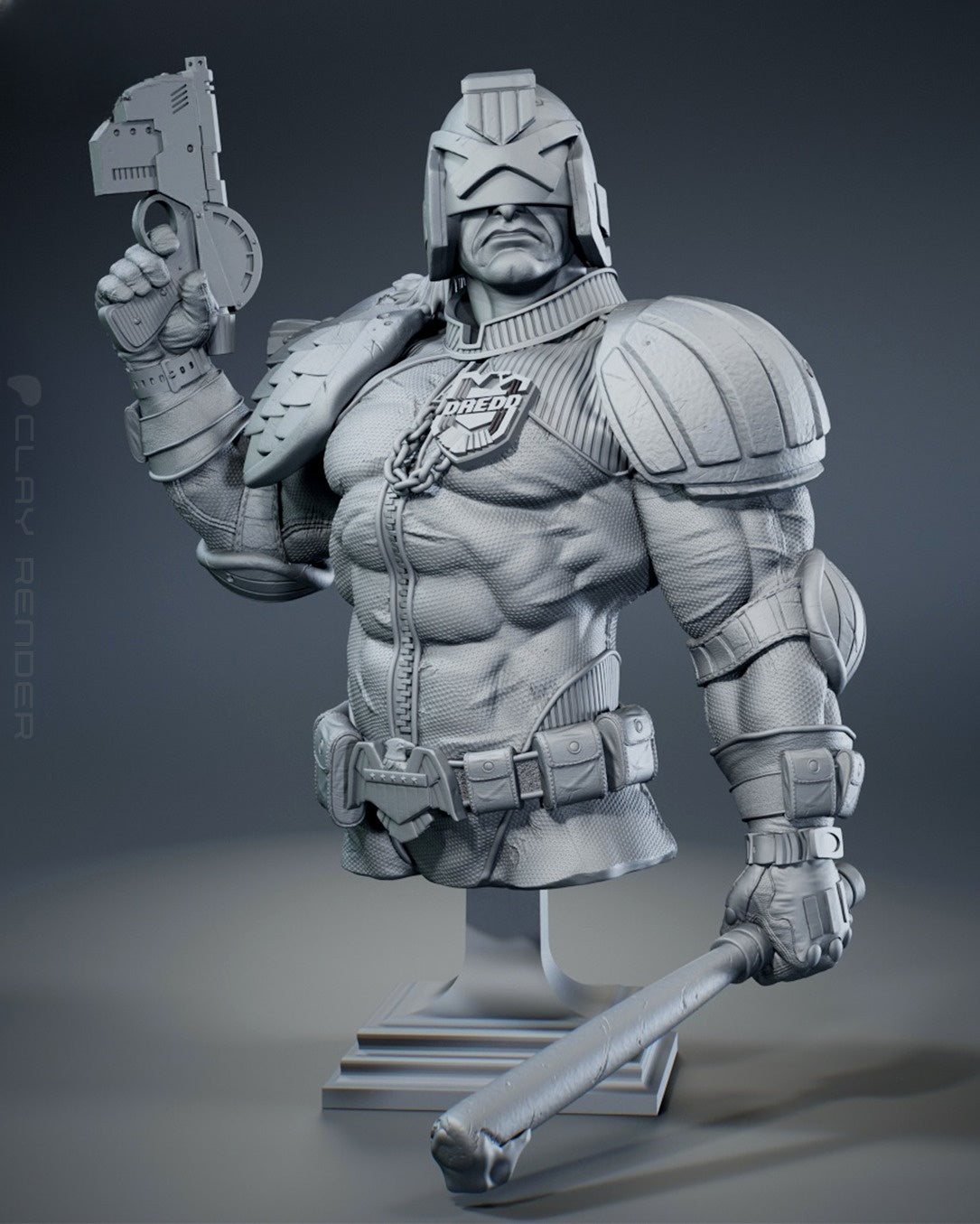 1642 Judge Dredd_2000 AD - STL 3D Print Files