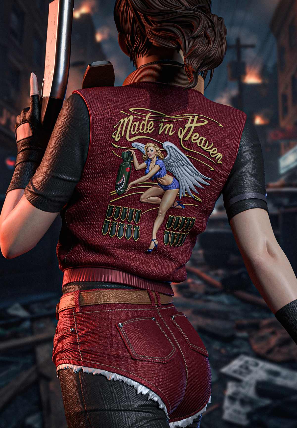 2175 Claire Redfield_Resident Evil - STL 3D Print Files
