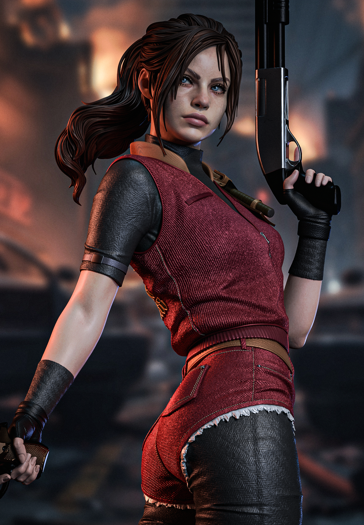 2175 Claire Redfield_Resident Evil - STL 3D Print Files
