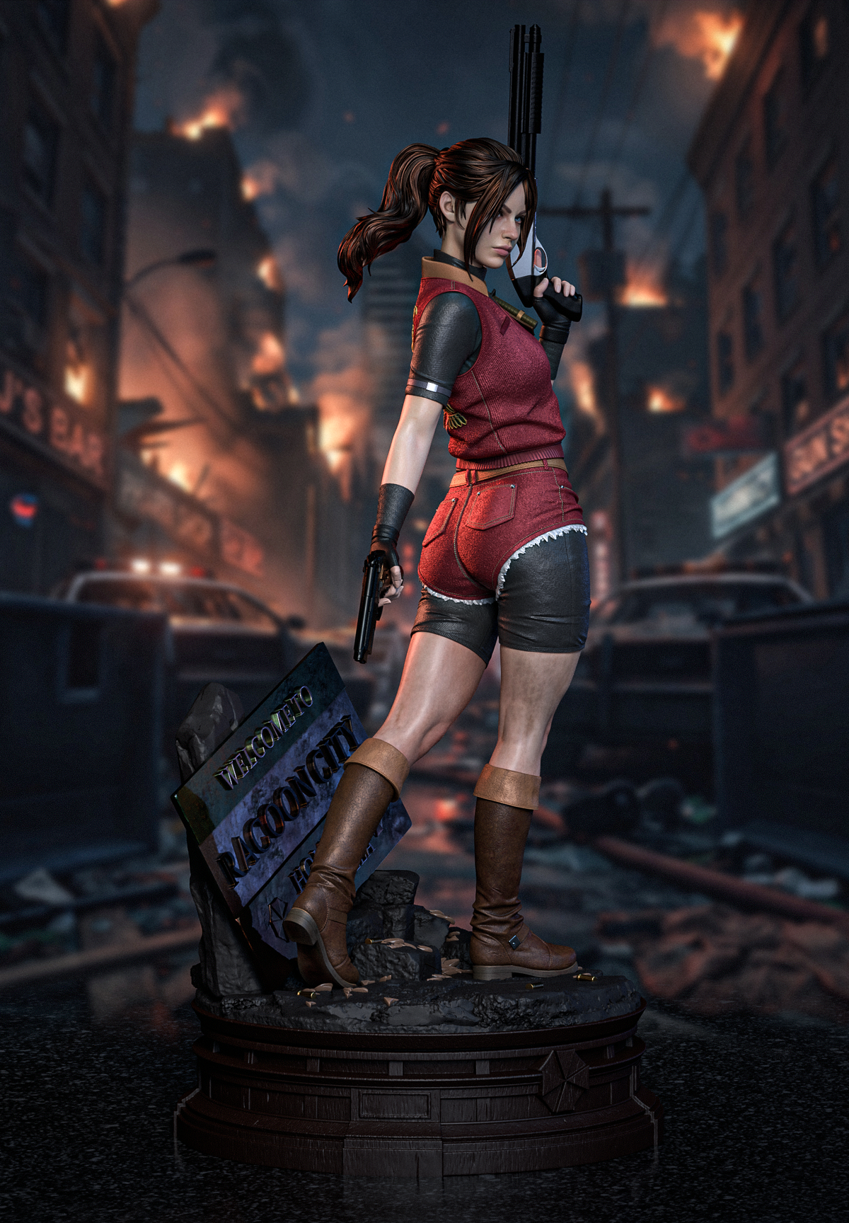 2175 Claire Redfield_Resident Evil - STL 3D Print Files