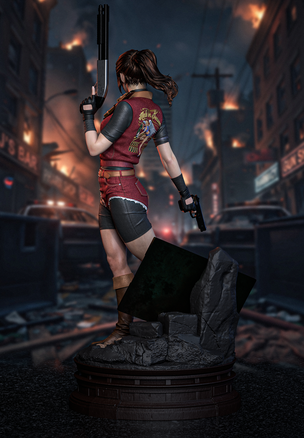 2175 Claire Redfield_Resident Evil - STL 3D Print Files
