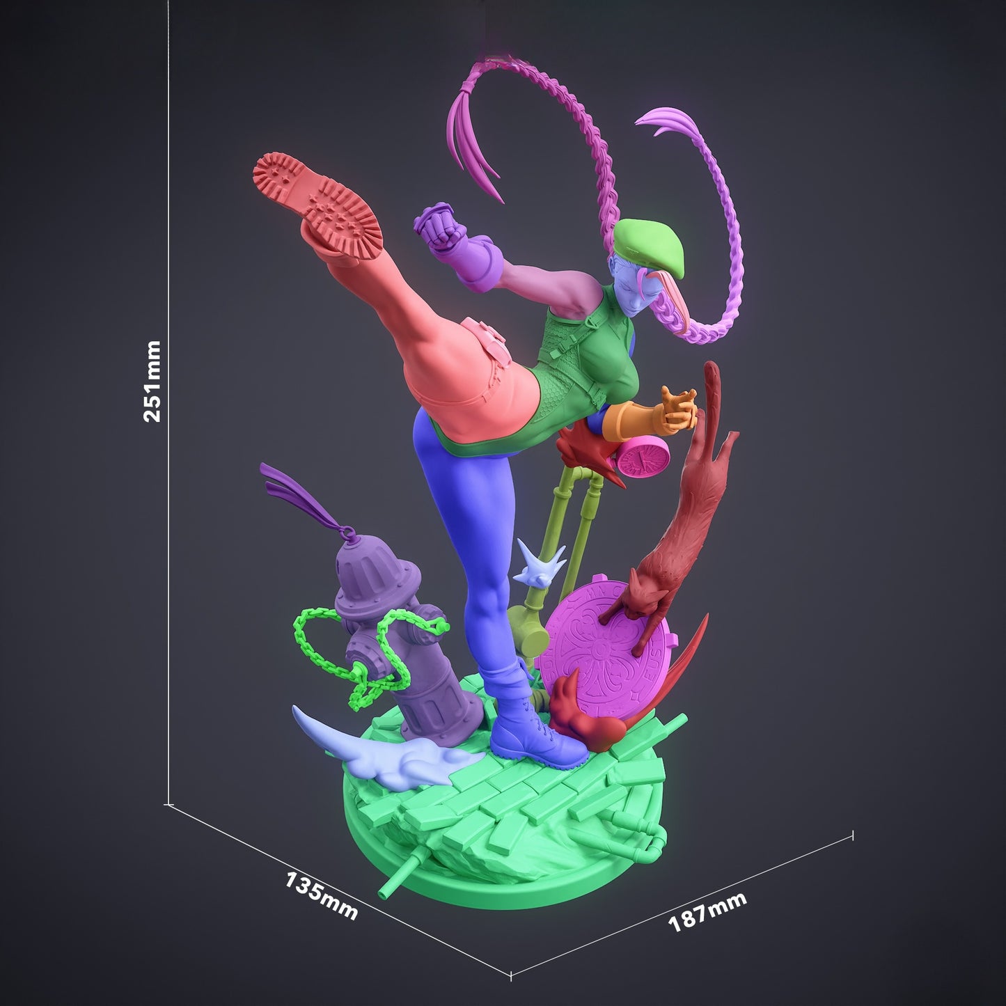 1274 Cammy_Street Fighter - STL 3D Print File