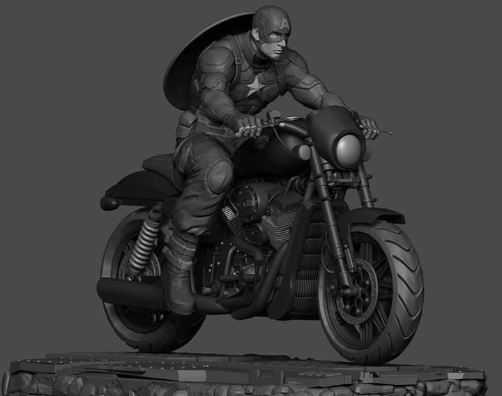1828 Captain America Motorcycle - STL 3D Print Files
