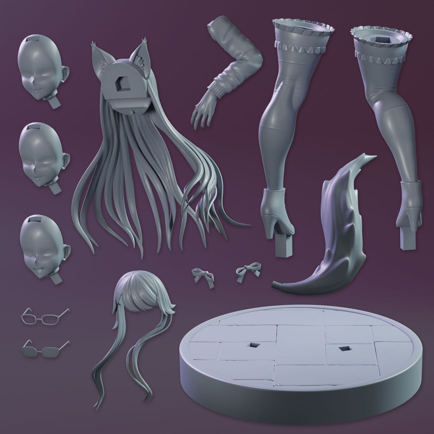 0283 Cat_Girl_Cosplay - STL 3D Print Files