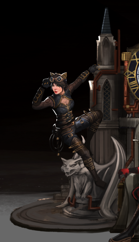 1164 Steampunk_Catwoman - STL 3D Print Files