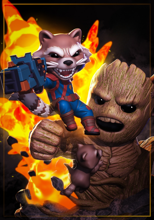 0076 Chibi Rocket from Guardians of the Galaxy - STL 3D Print Files