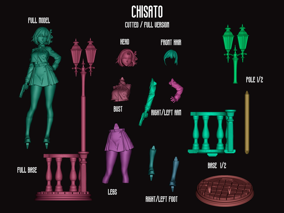 2120 Chisato Nishikigi_Lycoris Recoil - STL 3D Print Files