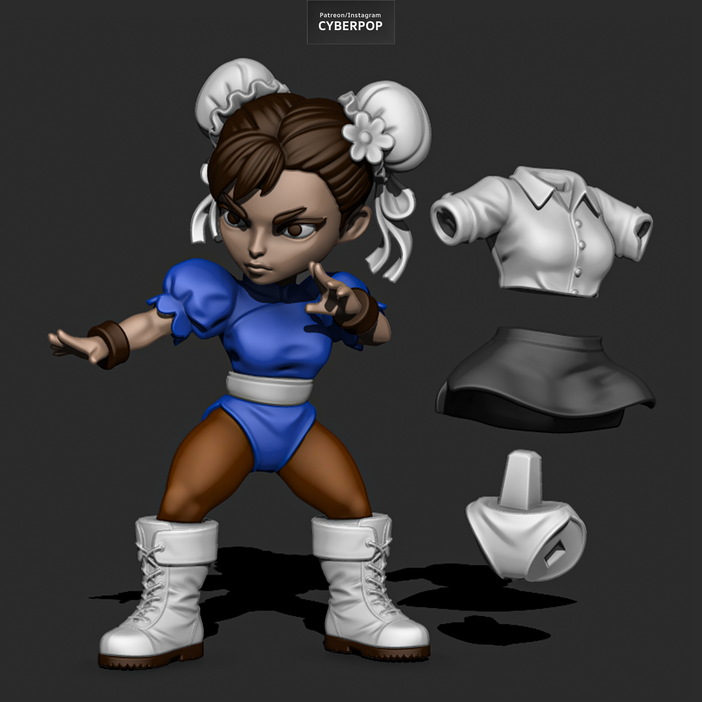 1533 ChunLi_Street Fighter - STL 3D Print Files