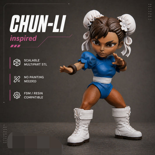 1533 ChunLi_Street Fighter - STL 3D Print Files
