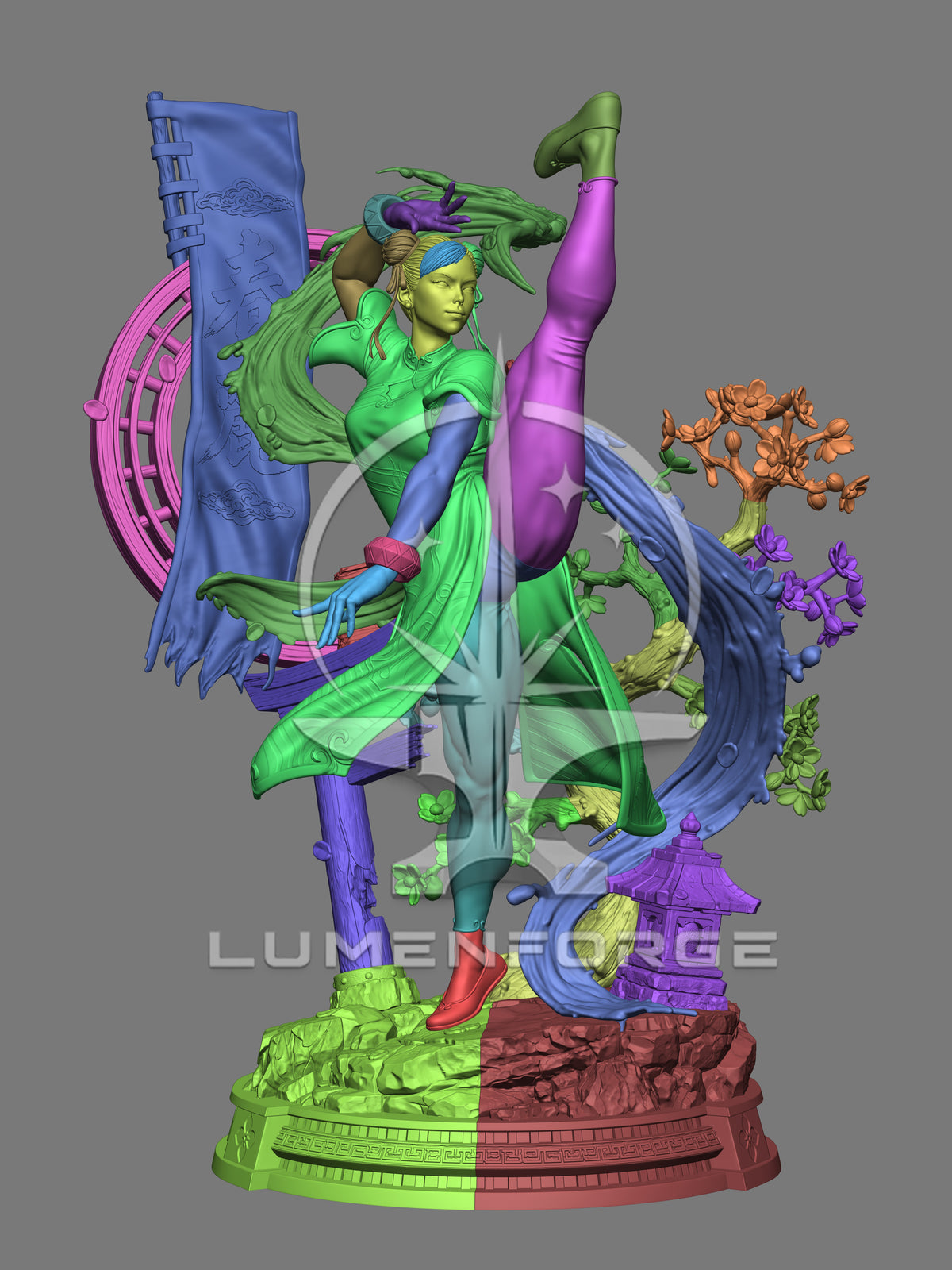 2133 Chun-Li_Street Fighter - STL 3D Print Files