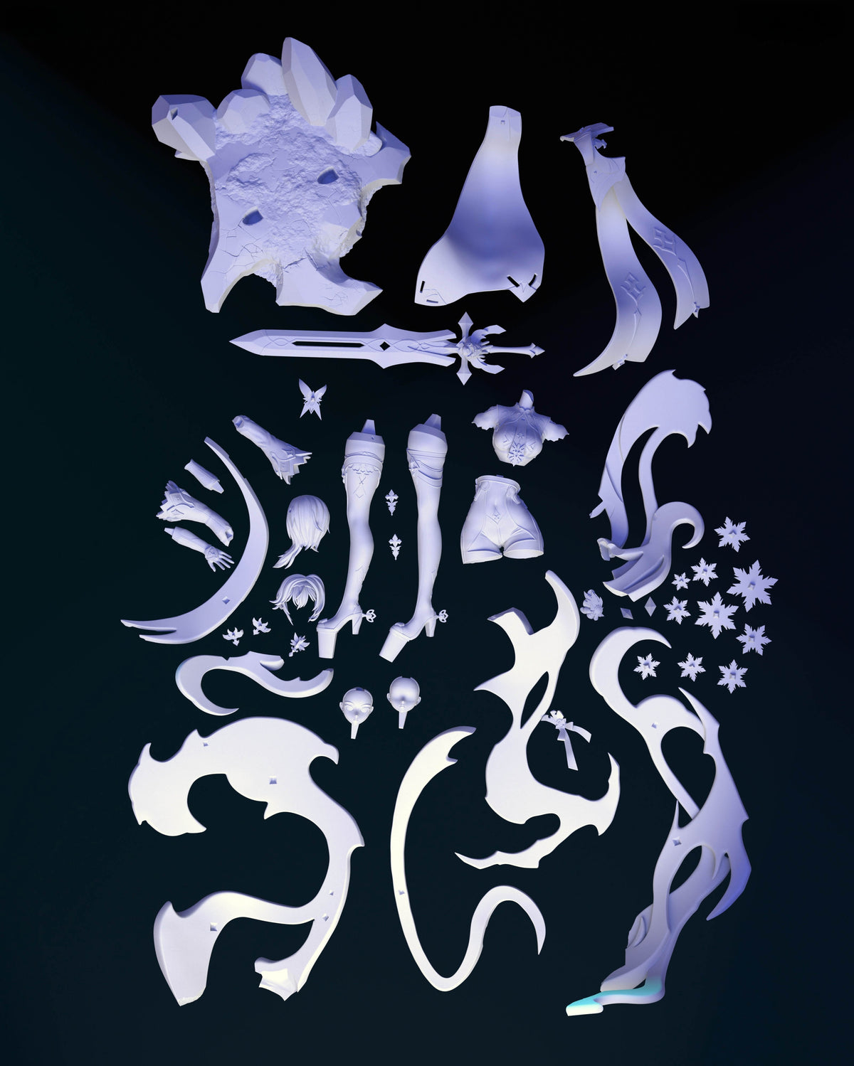 1817 Eula Lawrence_Genshin Impact - STL 3D Print Files