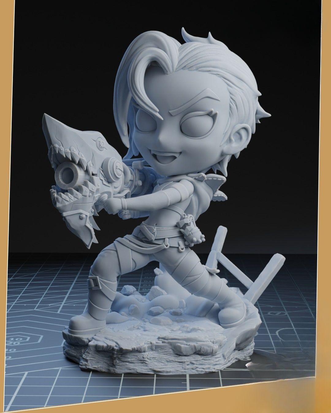 0215 Chibi Jinx - STL 3D Print Files